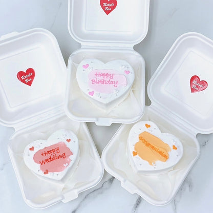 ペイントハートランチボックスケーキ