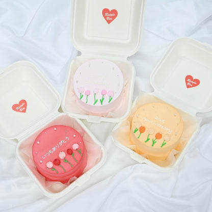 チューリップ畑ランチボックスケーキ