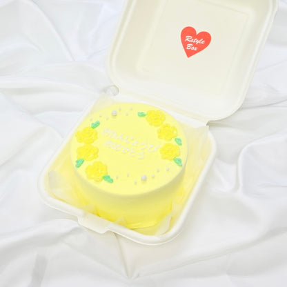 薔薇デザインランチボックスケーキ