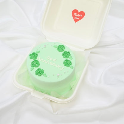 薔薇デザインランチボックスケーキ