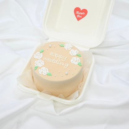 薔薇デザインランチボックスケーキ