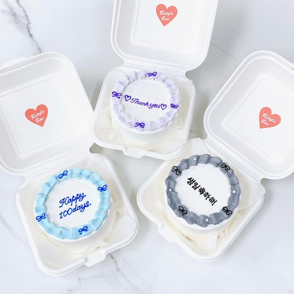 フリルリボンランチボックスケーキ