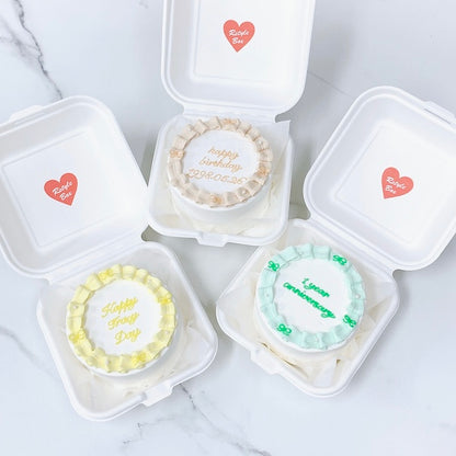 フリルリボンランチボックスケーキ