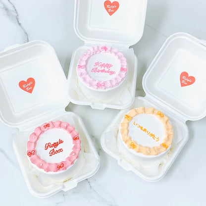 フリルリボンランチボックスケーキ