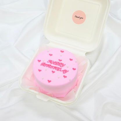 パールプチハートランチボックスケーキ