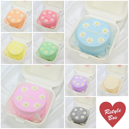 白いお花のランチボックスケーキ