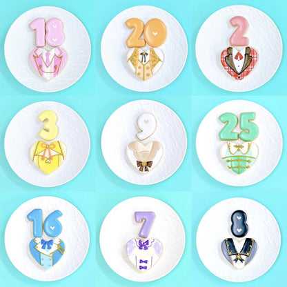 ハート型衣装クッキー＆数字クッキーセット