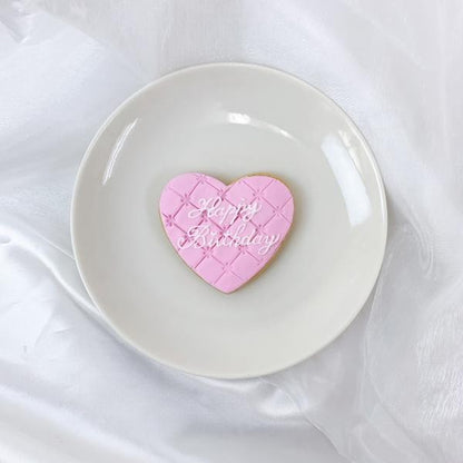 キルティング風バースデープレートクッキー