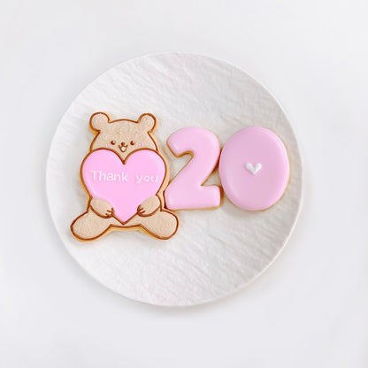モコモコくまちゃんプレート＆数字クッキーセット