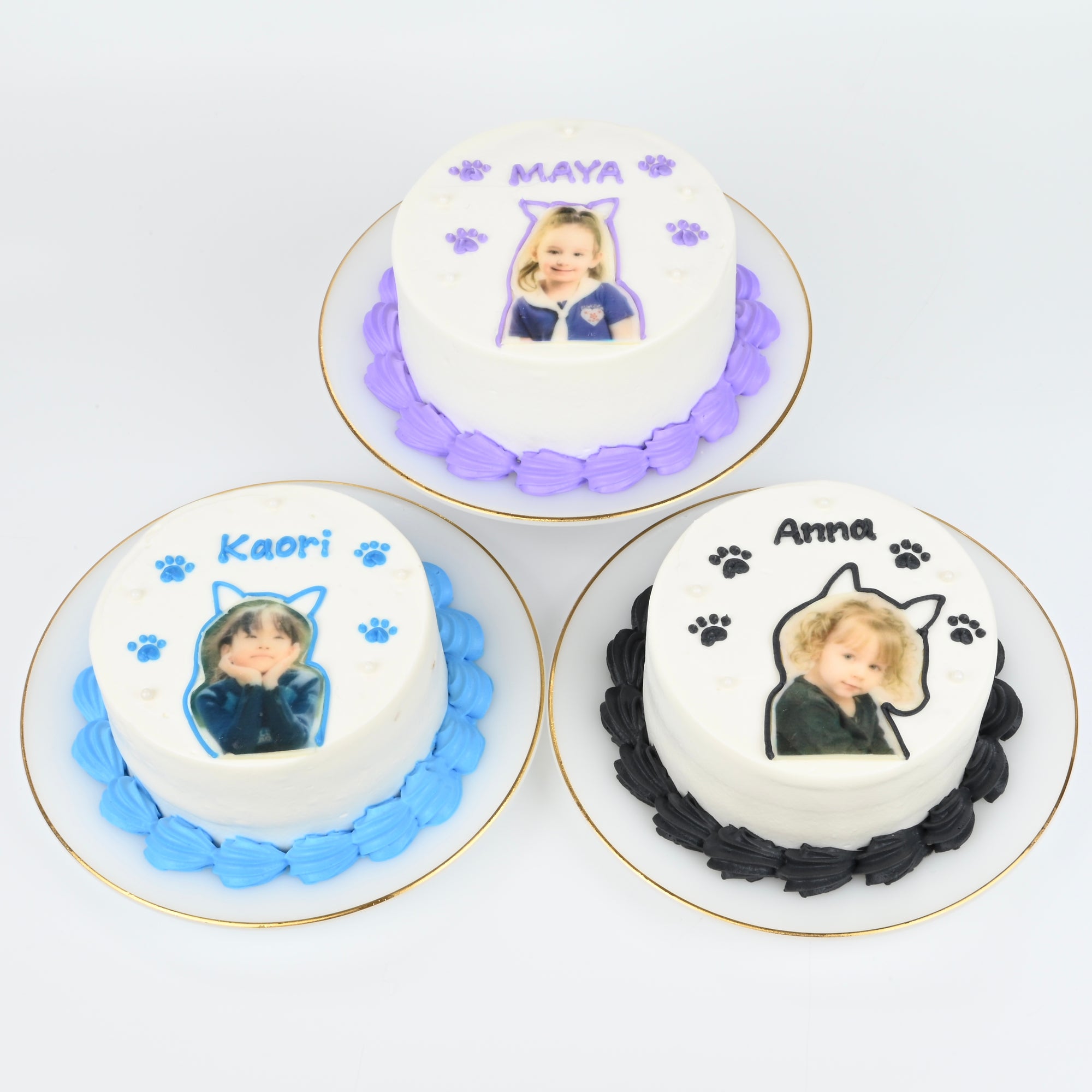 ねこ耳センイル写真ケーキ