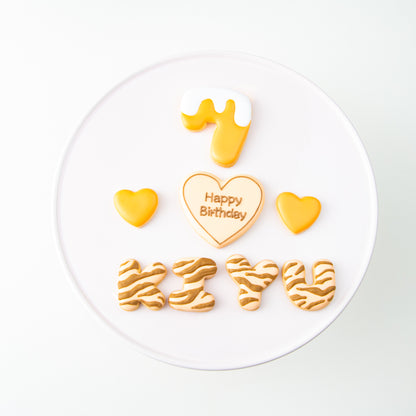 ゼブラ柄ハートアイシングクッキーセット