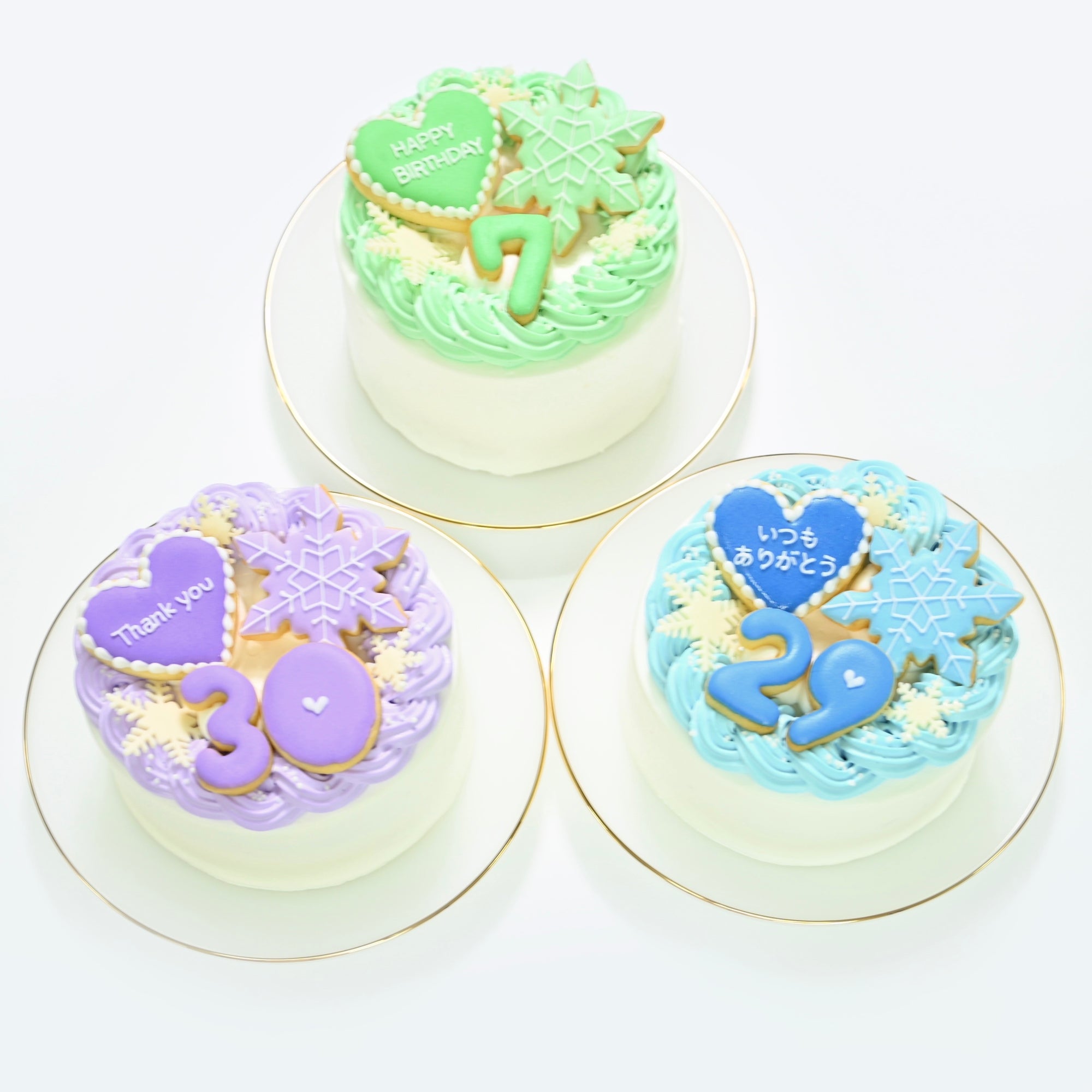 雪の結晶づくしセンイルケーキ