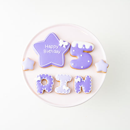 リボン付き星アイシングクッキーセット