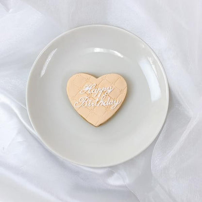 キルティング風バースデープレートクッキー