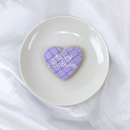 キルティング風バースデープレートクッキー