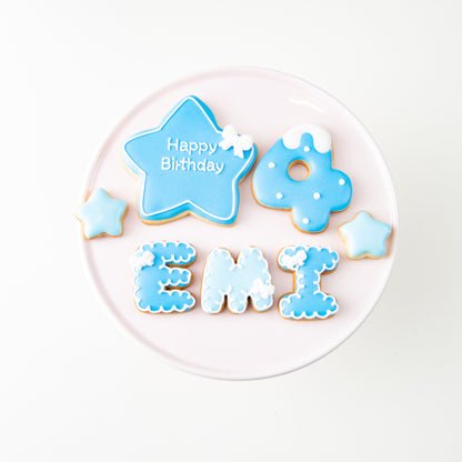 リボン付き星アイシングクッキーセット