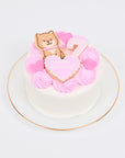 お好きなイラストクッキー付き♪ セミオーダーハートケーキ