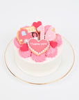 お好きなイラストクッキー付き♪ セミオーダーハートケーキ
