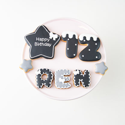 リボン付き星アイシングクッキーセット