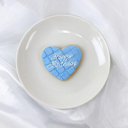 キルティング風バースデープレートクッキー