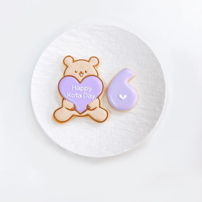 モコモコくまちゃんプレート＆数字クッキーセット