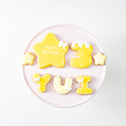 リボン付き星アイシングクッキーセット