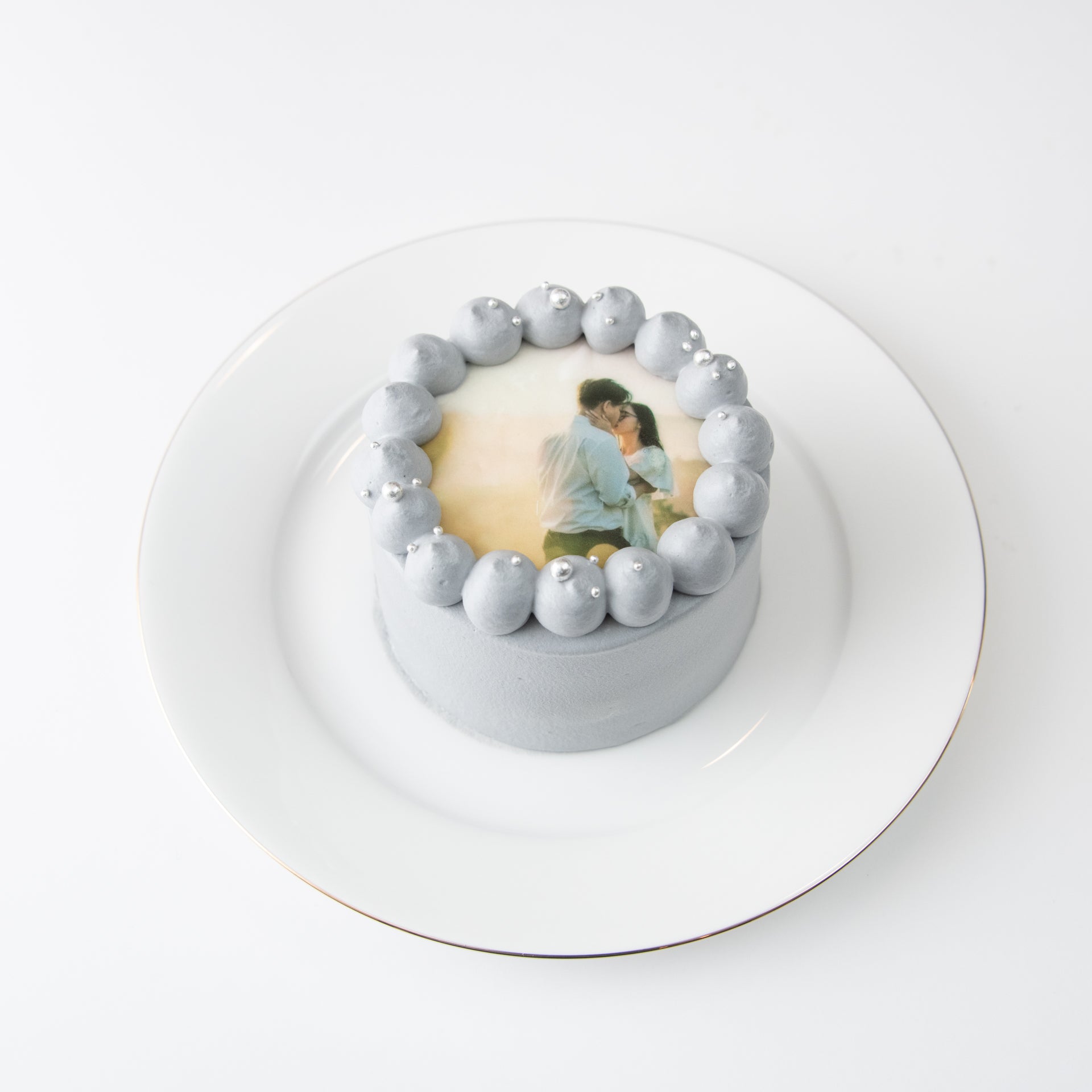 パステルカラー写真ケーキ