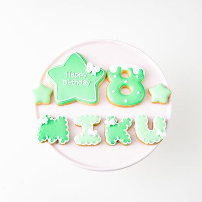 リボン付き星アイシングクッキーセット