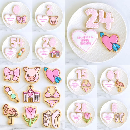 〈 ピンク推しさんへ❤︎ 〉絵文字アイシングクッキーセット