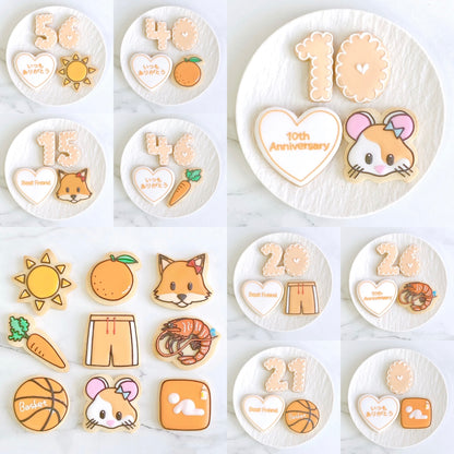 〈 オレンジ推しさんへ❤︎ 〉絵文字アイシングクッキーセット