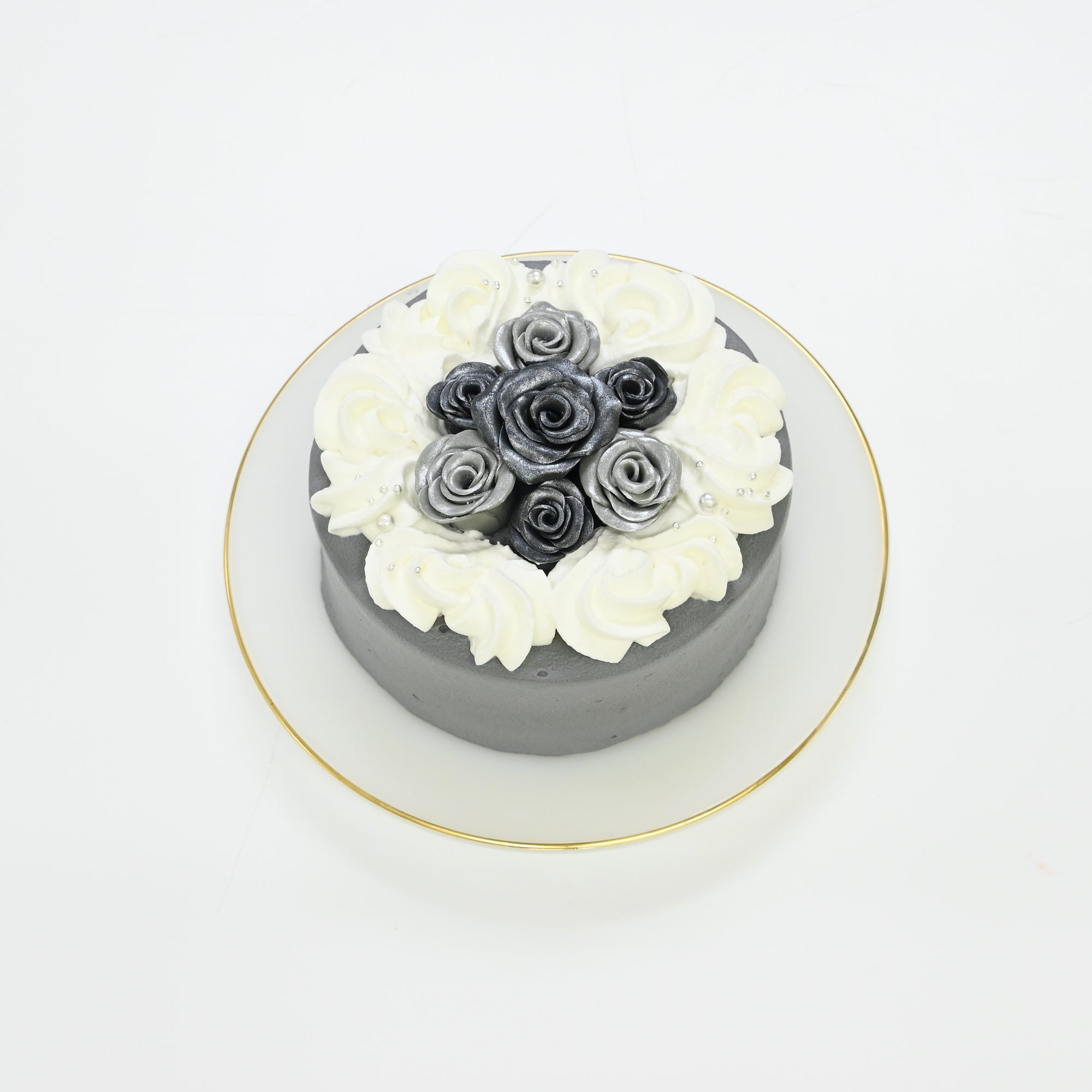 キラキラ薔薇ケーキ