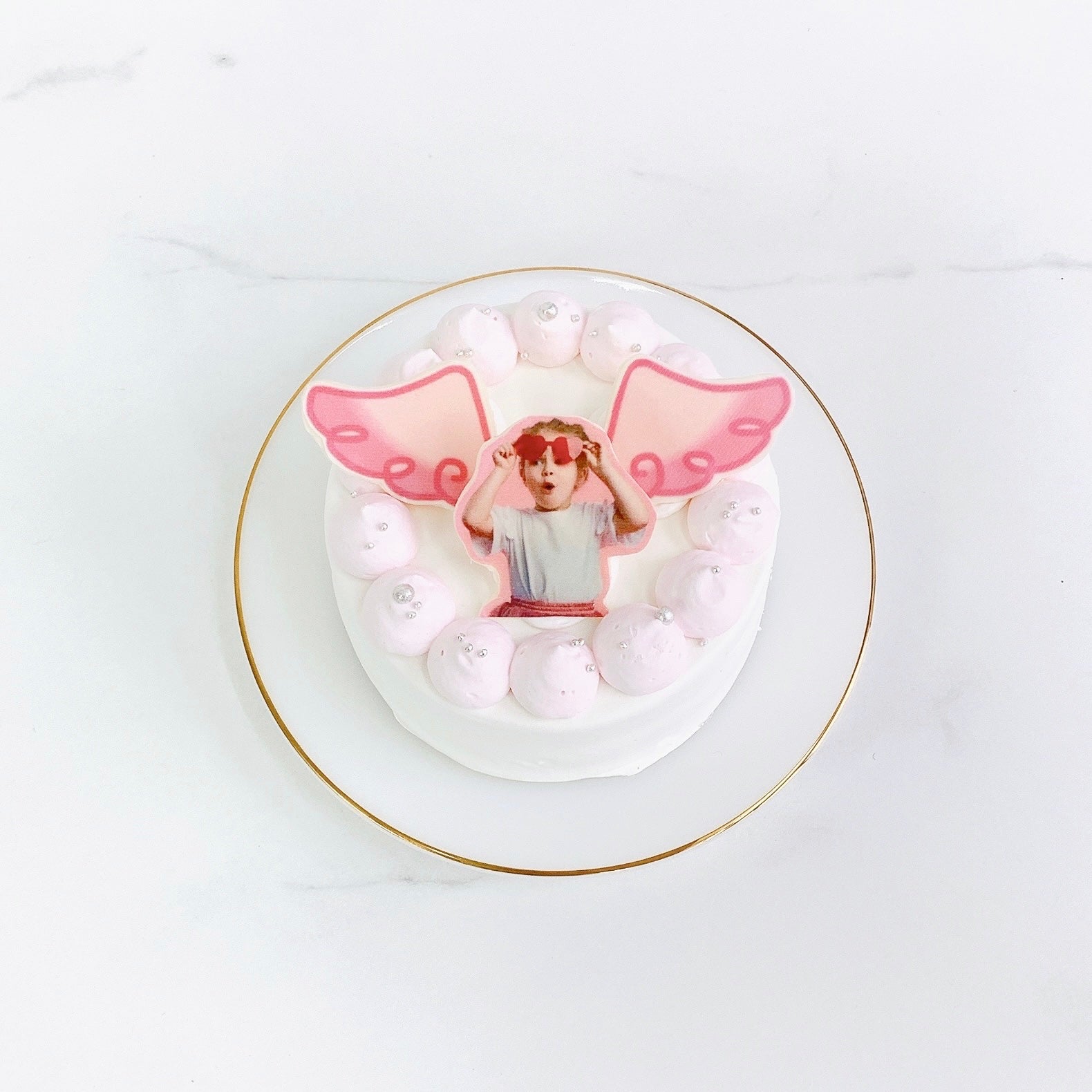 天使の羽プリントケーキ