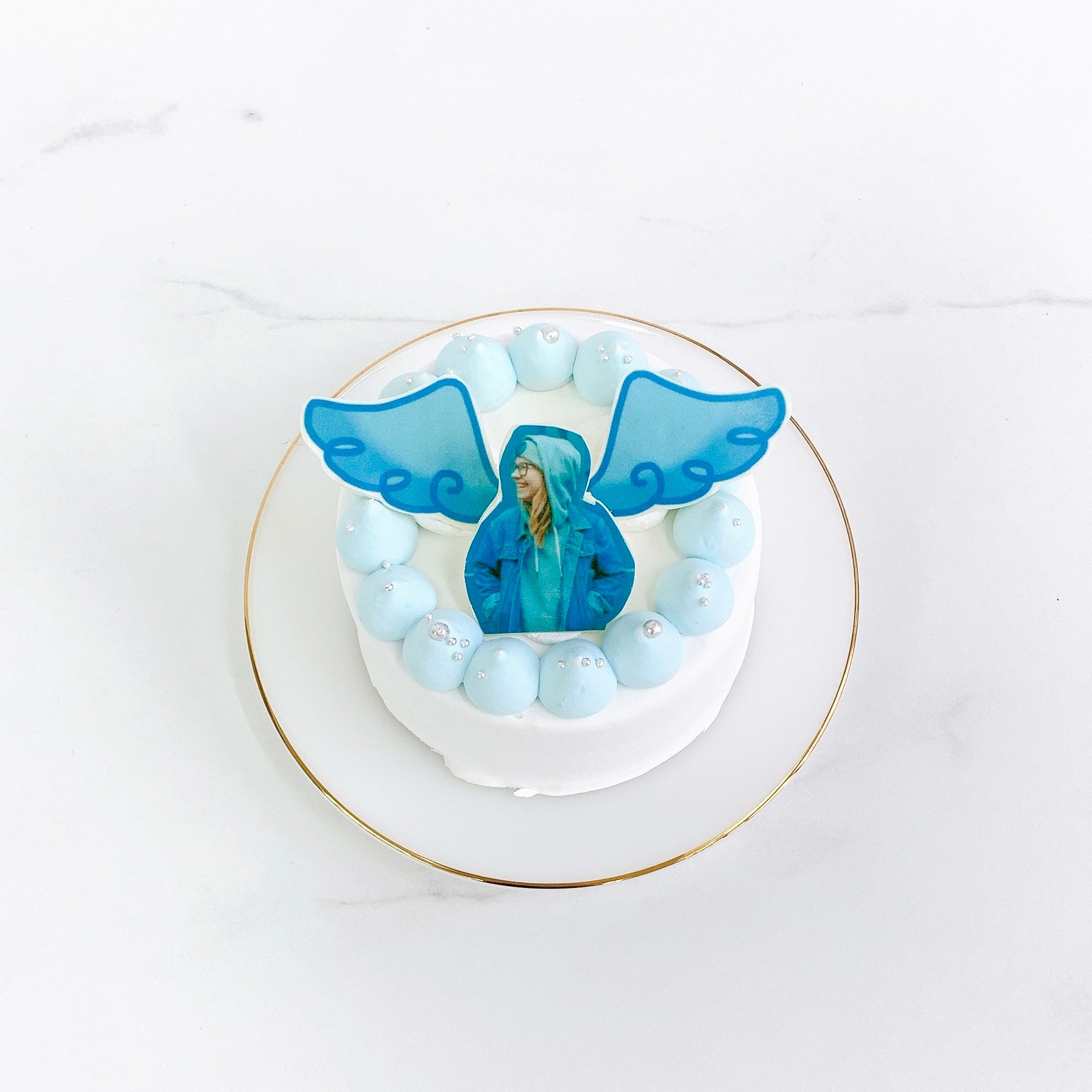 天使の羽プリントケーキ