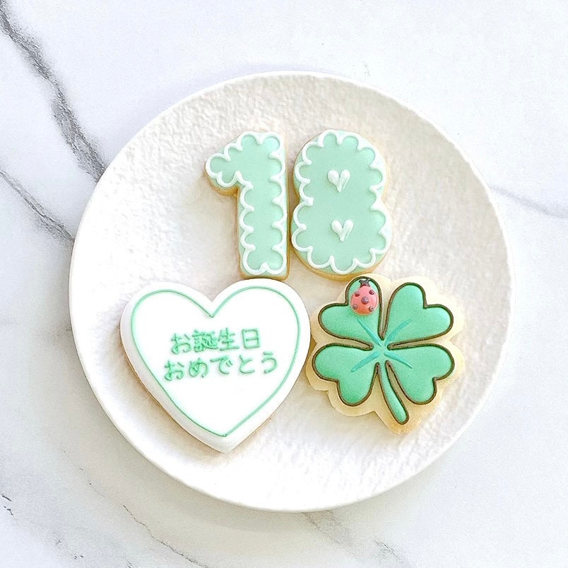 〈 緑推しさんへ❤︎ 〉絵文字アイシングクッキーセット