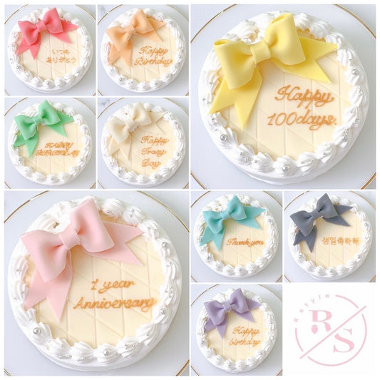 リボン付きキルティングケーキ