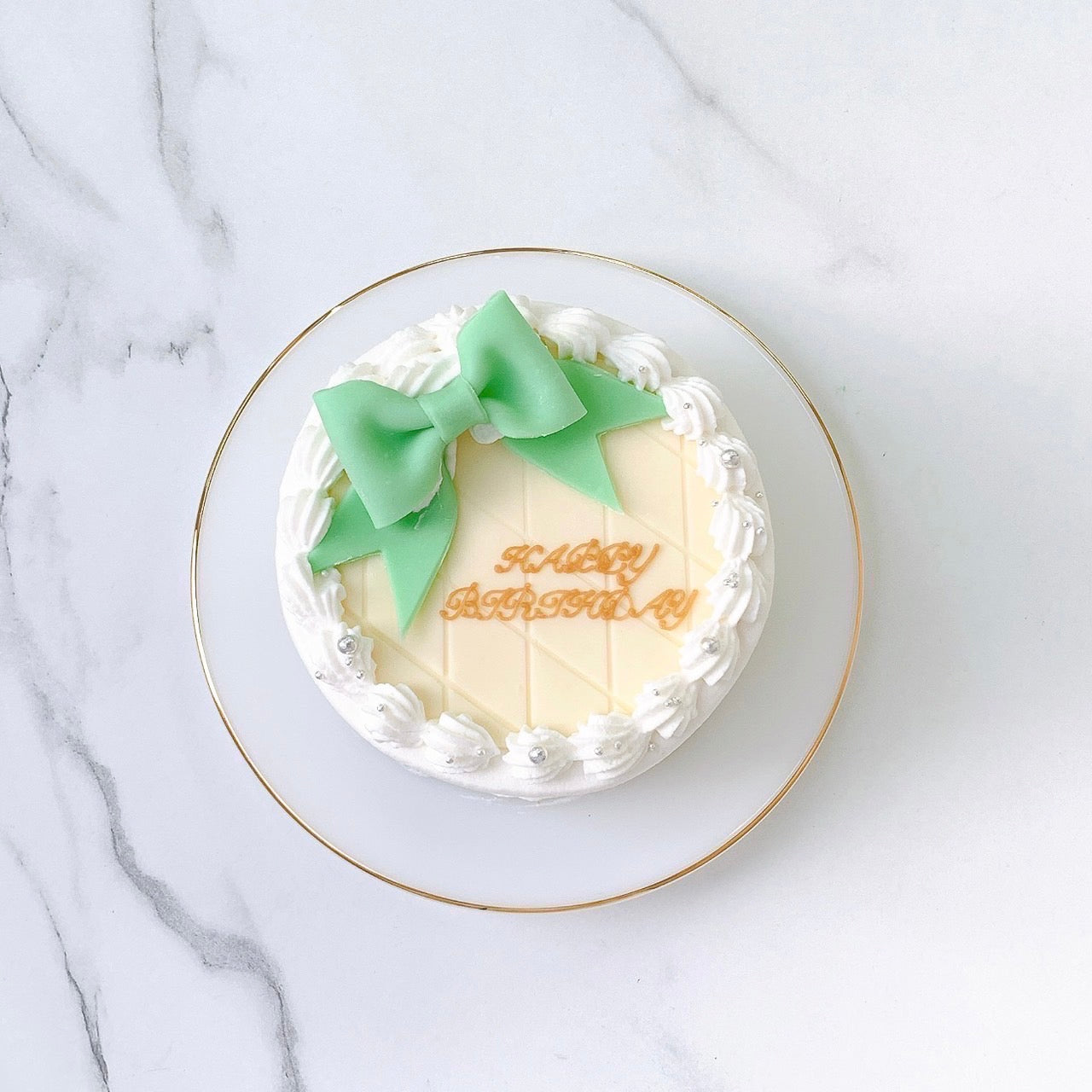 リボン付きキルティングケーキ