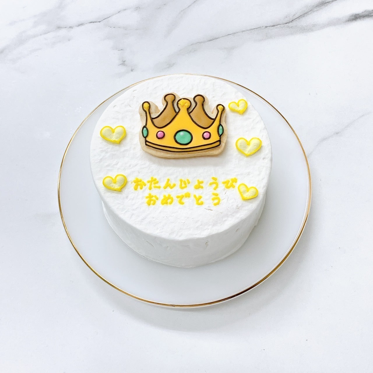 手書きクッキー付きイラストセンイルケーキ