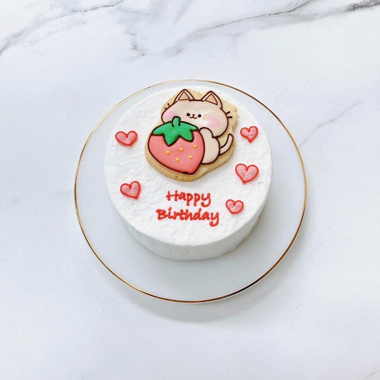 手書きクッキー付きイラストセンイルケーキ