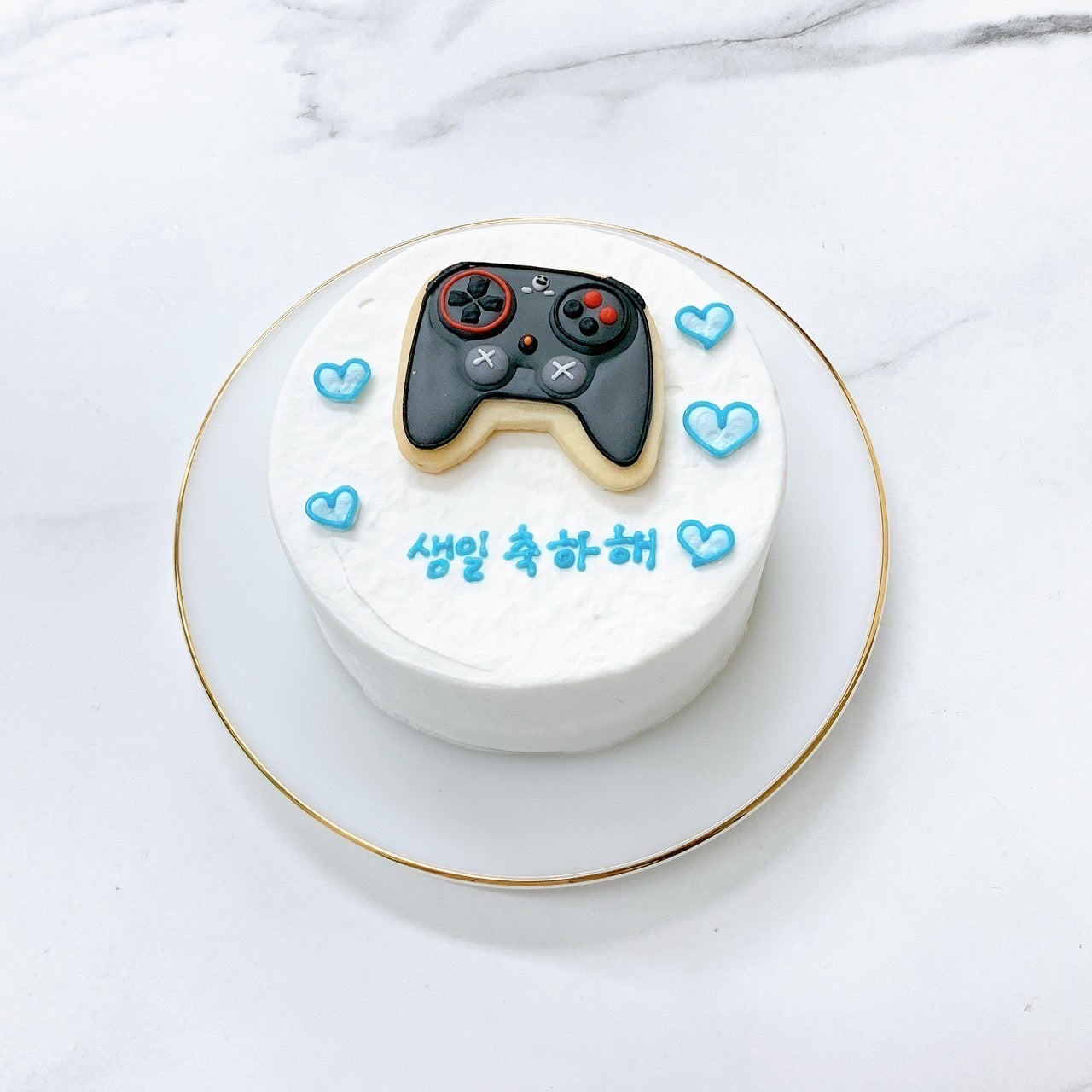 手書きクッキー付きイラストセンイルケーキ