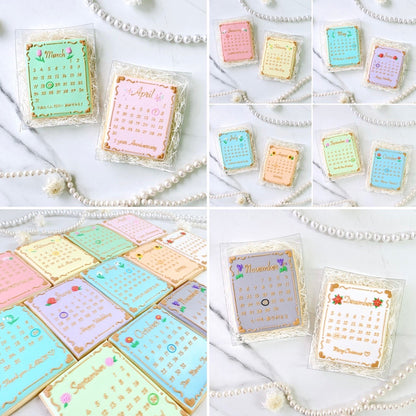 バースデーフラワーカレンダークッキー