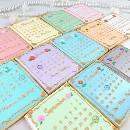 バースデーフラワーカレンダークッキー