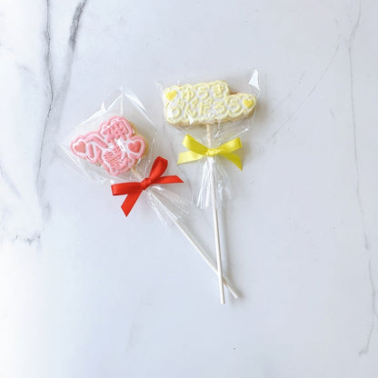 うちわ文字ロリポップアイシングクッキー