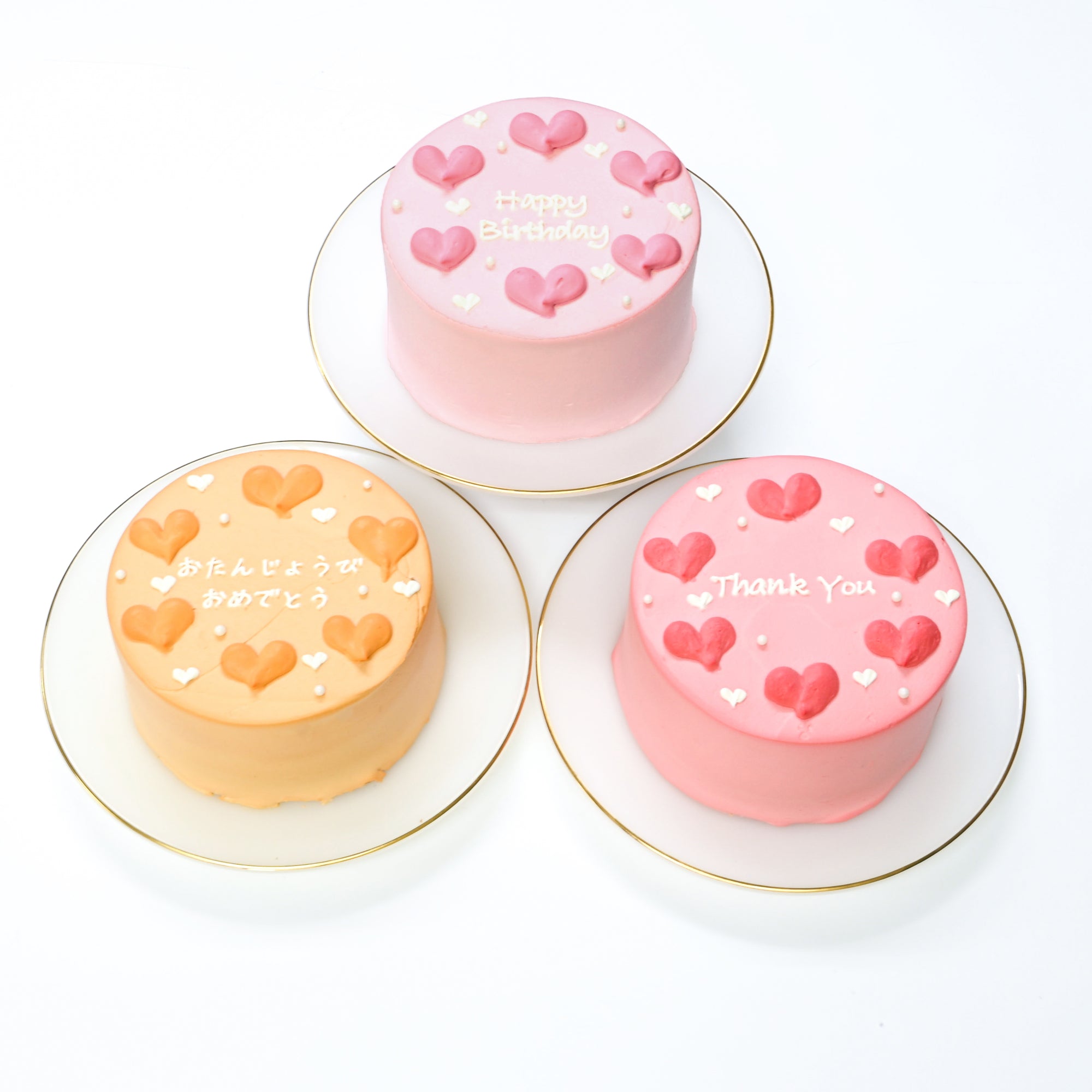 くすみハートデザインセンイルケーキ